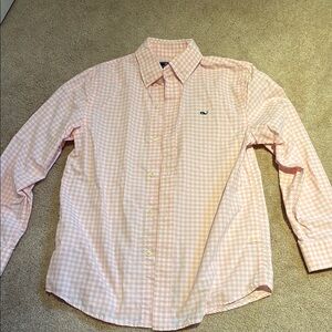 Vineyard Vines Men's Pink Gingham Shirt